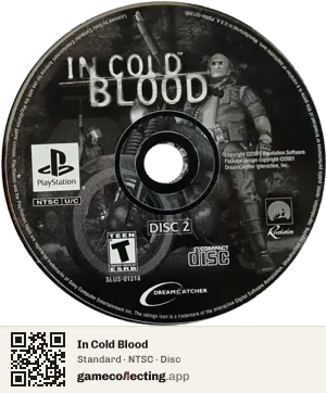 In Cold Blood PlayStation, NTSC disc