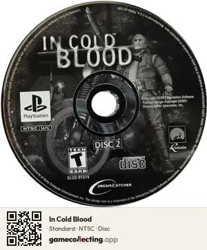 In Cold Blood PlayStation, NTSC disc