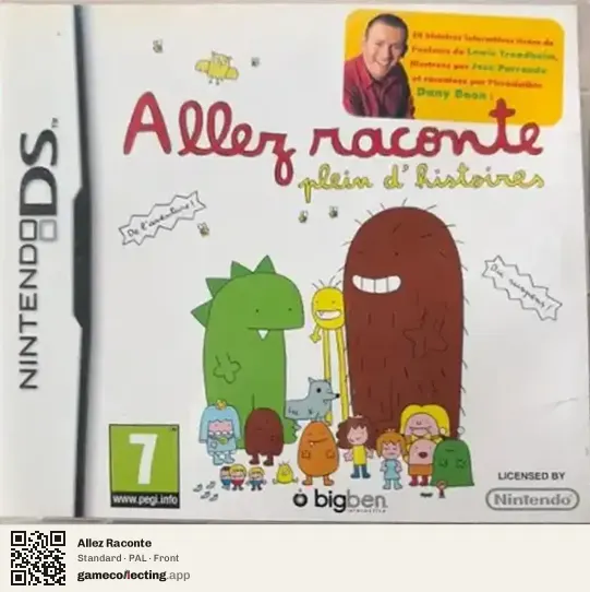 Allez Raconte Nintendo DS, PAL box front