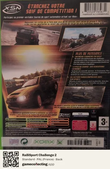 RalliSport Challenge 2 Xbox, France box back
