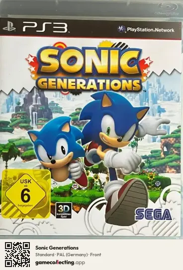 Sonic Generations PlayStation 3, Germany box front