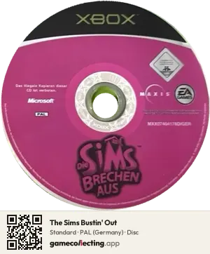 The Sims Bustin' Out Xbox, PAL disc