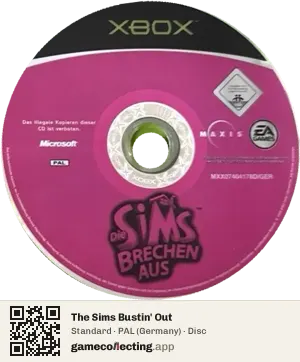 The Sims Bustin' Out Xbox, PAL disc