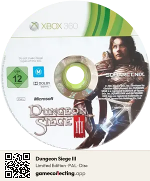 Dungeon Siege III Xbox 360, PAL disc