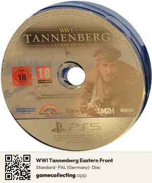 WWI Tannenberg Eastern Front PlayStation 5, PAL disc