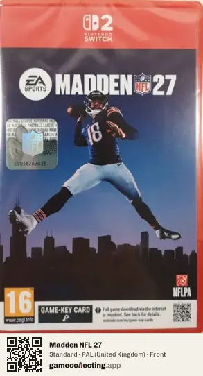 Madden NFL 27 Nintendo Switch 2, United Kingdom box front