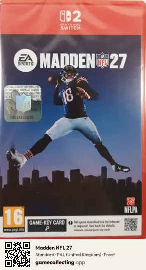 Madden NFL 27 Nintendo Switch 2, United Kingdom box front