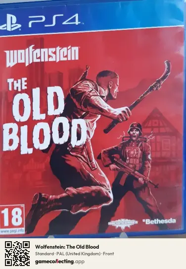Wolfenstein: The Old Blood PlayStation 4, United Kingdom box front