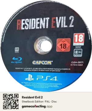 Resident Evil 2 PlayStation 4, PAL disc
