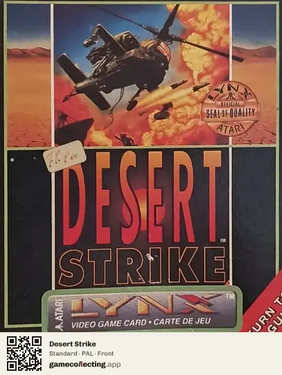 Desert Strike Atari Lynx, PAL box front