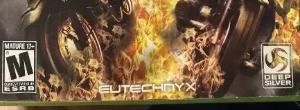 Ride to Hell: Retribution, the ESRB box on its front