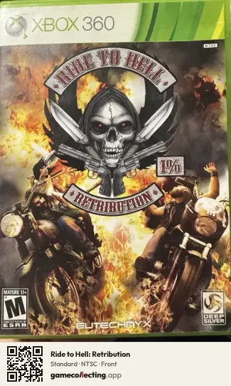 Ride to Hell: Retribution Xbox 360, NTSC box front