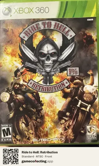 Ride to Hell: Retribution Xbox 360, NTSC box front