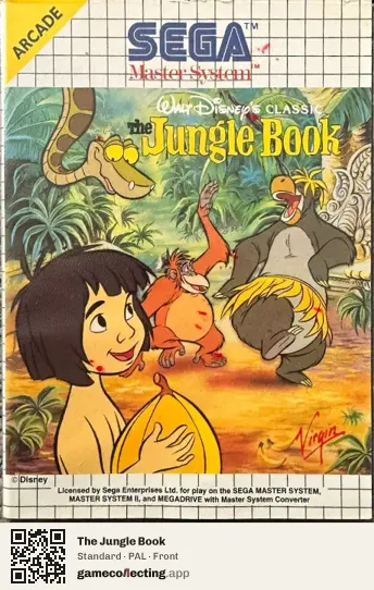 The Jungle Book Sega Master System, PAL box front
