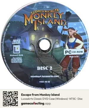 Escape from Monkey Island Computer, NTSC disc