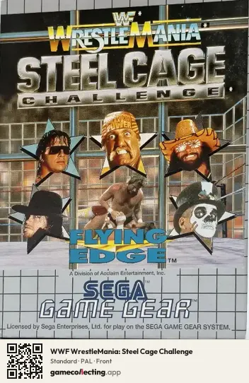 WWF WrestleMania: Steel Cage Challenge Sega Game Gear, PAL box front