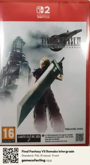 Final Fantasy VII Remake Intergrade Nintendo Switch 2, France box front