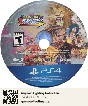 Capcom Fighting Collection PlayStation 4, NTSC disc