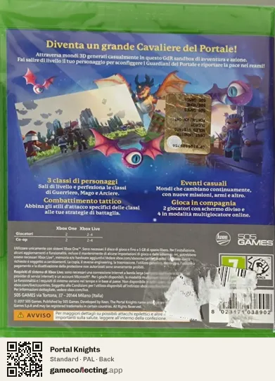 Portal Knights Xbox One, PAL box back