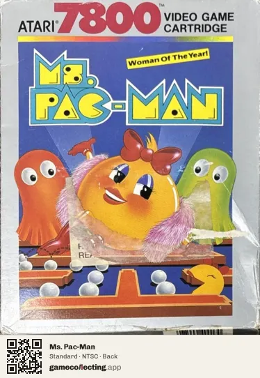 Ms. Pac-Man Atari 7800, NTSC box back