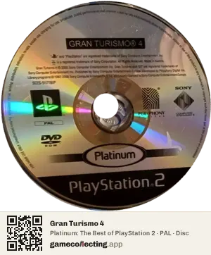 Gran Turismo 4 PlayStation 2, PAL disc