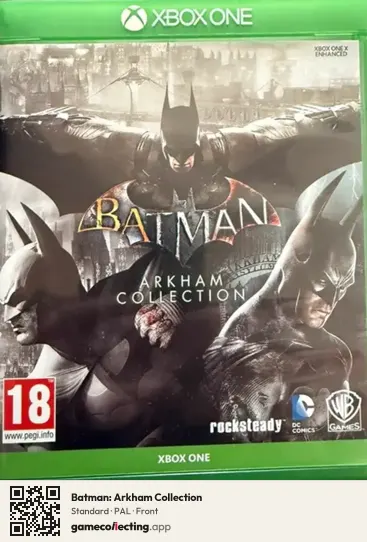 Batman: Arkham Collection Xbox One, PAL box front