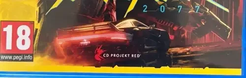 Cyberpunk 2077, the PEGI square on its front