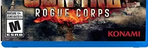 Contra: Rogue Corps, the ESRB box on its front
