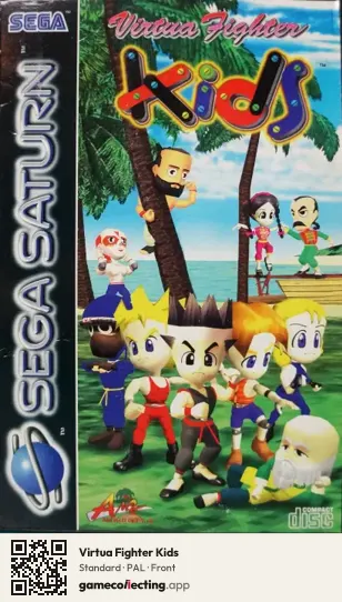 Virtua Fighter Kids Sega Saturn, PAL box front