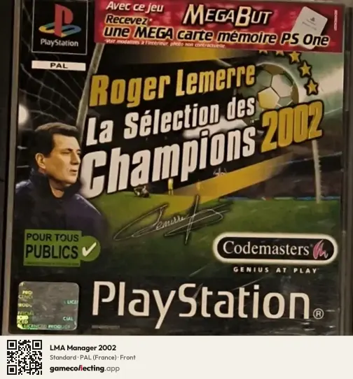 LMA Manager 2002 PlayStation, France box front