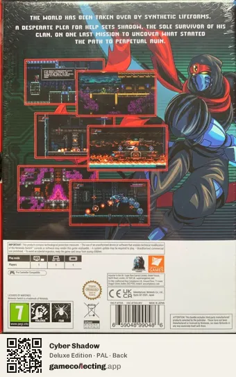 Cyber Shadow Nintendo Switch, PAL box back