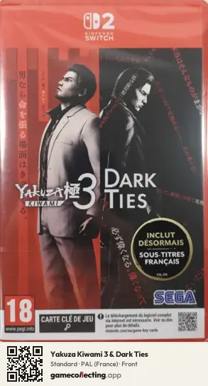 Yakuza Kiwami 3 & Dark Ties Nintendo Switch 2, France box front