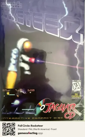 Full Circle: Rocketeer Atari Jaguar CD, North America box front