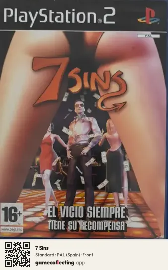 7 Sins PlayStation 2, Spain box front