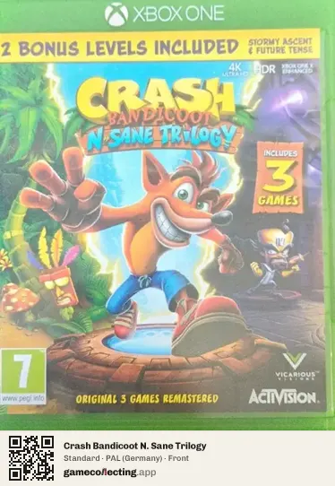 Crash Bandicoot N. Sane Trilogy Xbox One, Germany box front