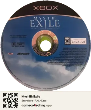 Myst III: Exile Xbox, PAL disc