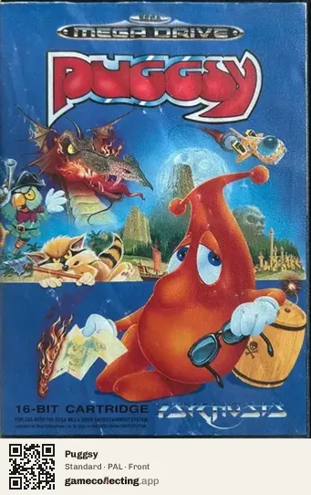 Puggsy Sega Mega Drive / Genesis, PAL box front