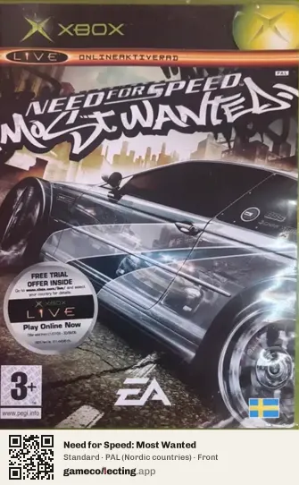 Need for Speed: Most Wanted Xbox, Nordic countries box front