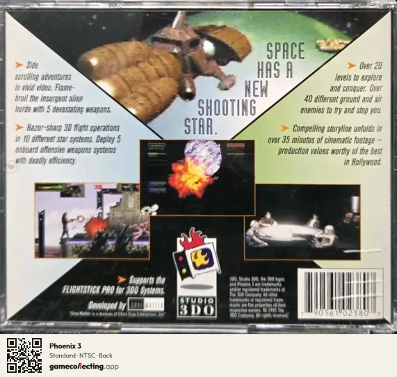 Phoenix 3 3DO Interactive Multiplayer, NTSC box back