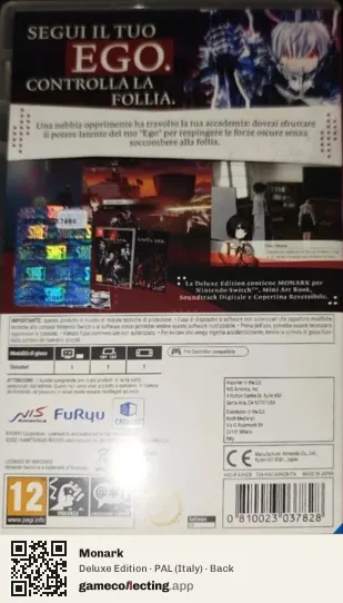 Monark Nintendo Switch, Italy box back
