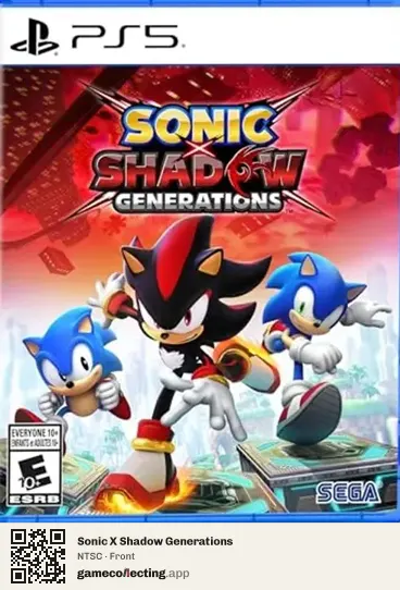 Sonic X Shadow Generations PlayStation 5, NTSC box front