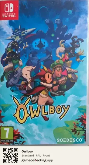 Owlboy Nintendo Switch, PAL box front