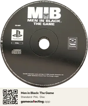 Men in Black: The Game PlayStation, PAL disc