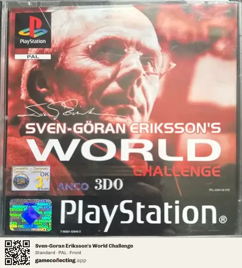 Sven-Goran Eriksson's World Challenge PlayStation, PAL box front