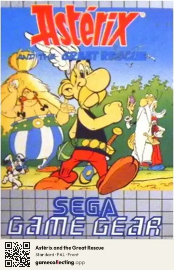 Astérix and the Great Rescue Sega Game Gear, PAL box front