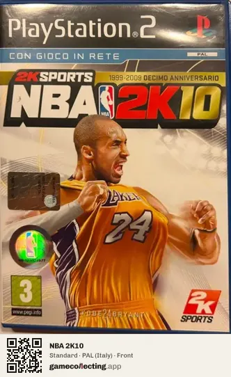 NBA 2K10 PlayStation 2, Italy box front