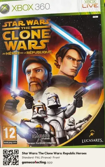 Star Wars: The Clone Wars: Republic Heroes Xbox 360, France box front