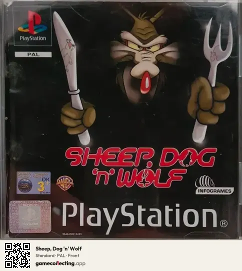 Sheep, Dog 'n' Wolf PlayStation, PAL box front
