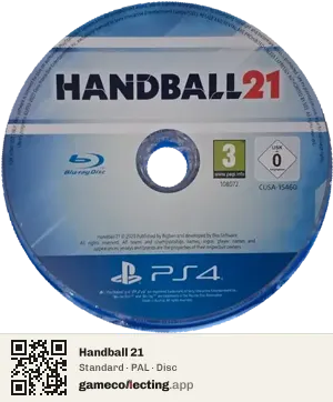 Handball 21 PlayStation 4, PAL disc