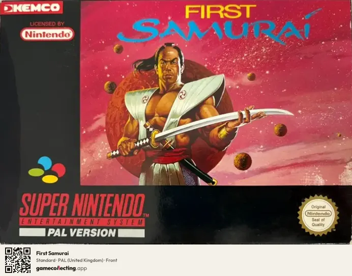 First Samurai Super Nintendo Entertainment System, United Kingdom box front